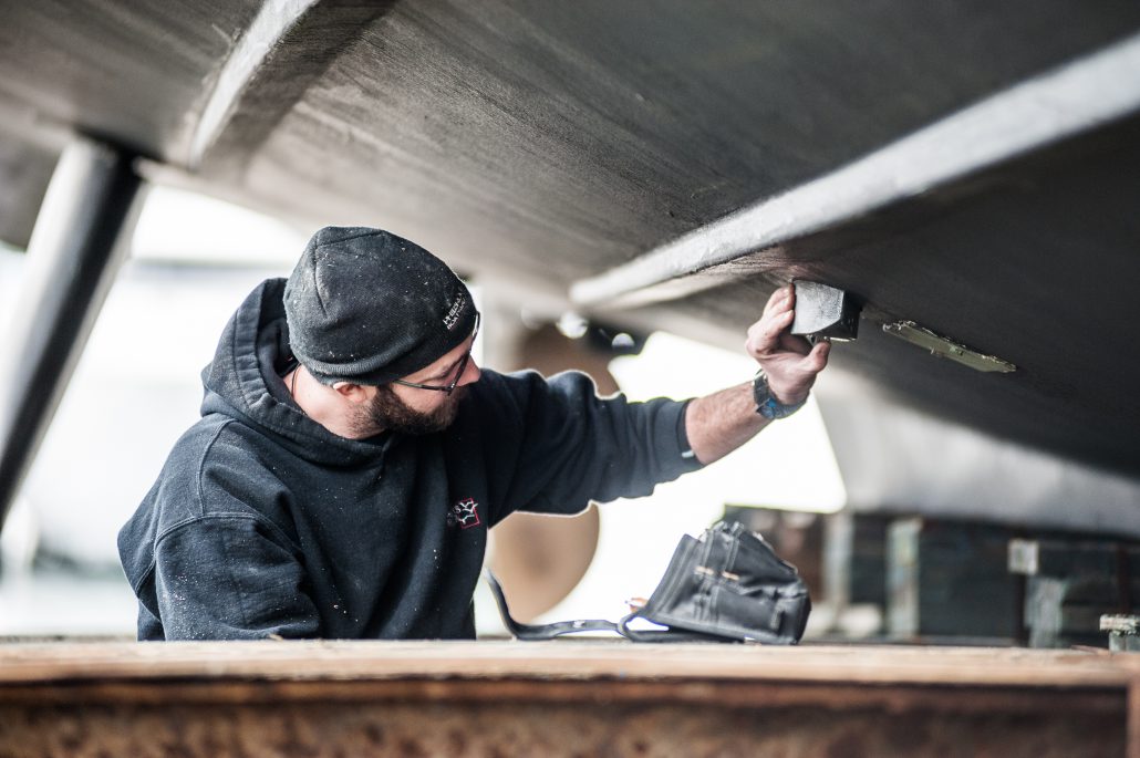 Charles Edmonds in his joiner apprenticeship in British Columbia. 